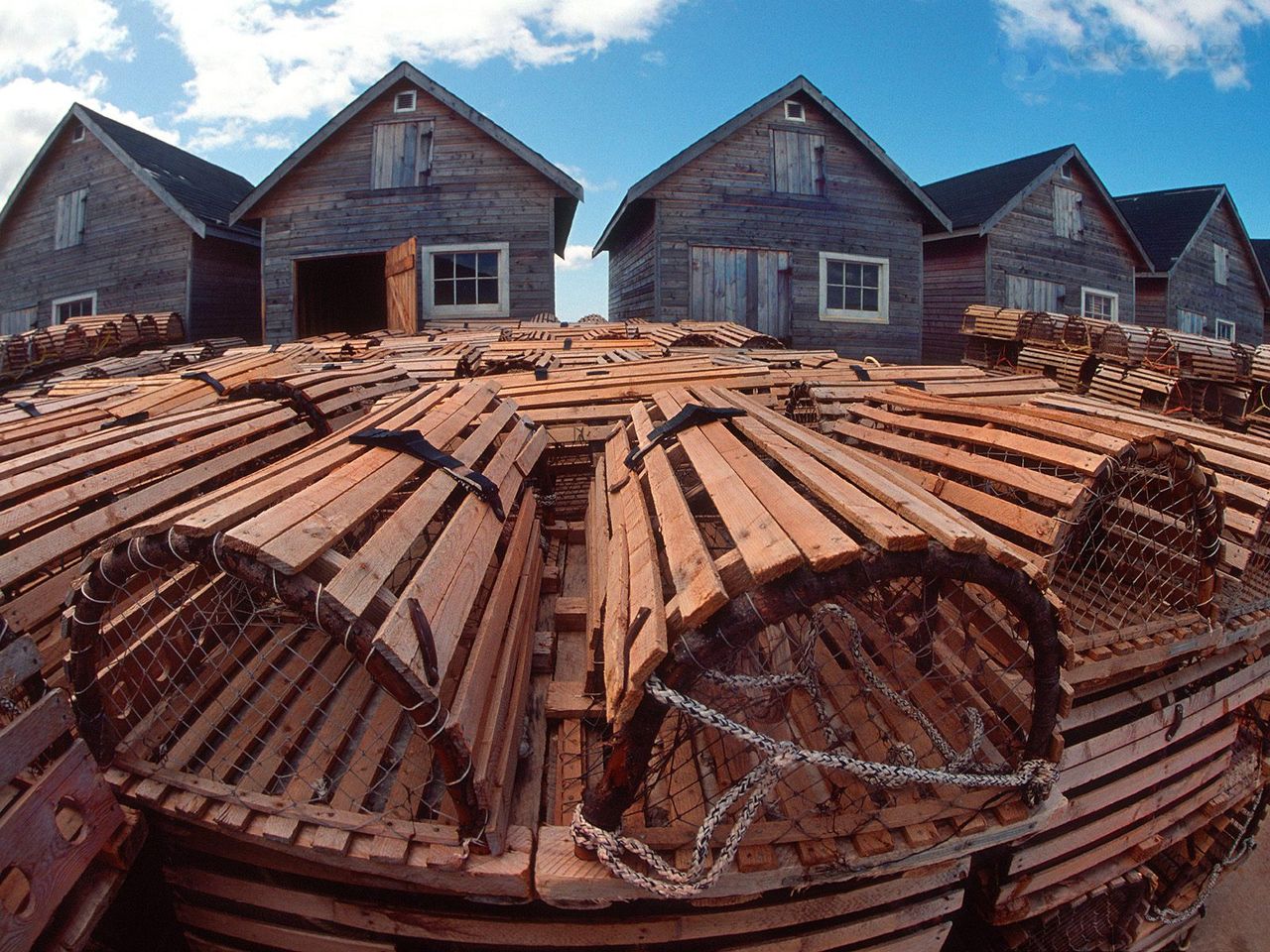 Foto: Fishing Huts And Lobster Traps, Prince Edward Island, Canada