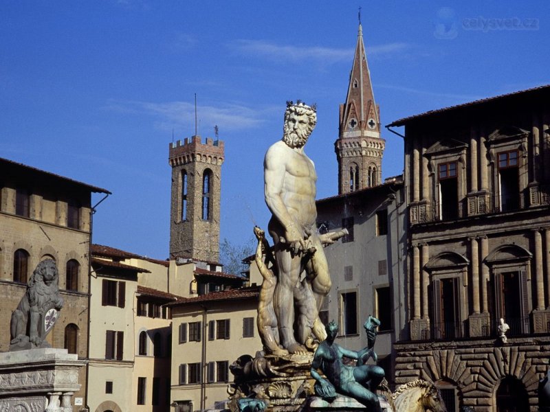 Foto: Neptune Fountain, Piazza Della Signoria, Florence, Italy